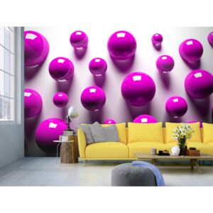 3D tapeta fialové koule Velikost (šířka x výška): 400x280 cm