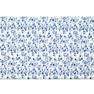 Podpěrová VĚTVIČKY bílo-modré metráž krep