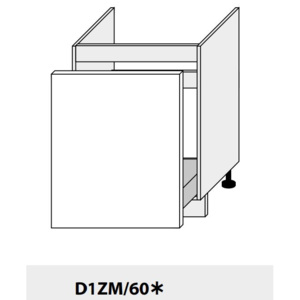 Dolní skříňka kuchyně Quantum D1Z M60 dřezová/bílá Barva dvířek: bílá mat