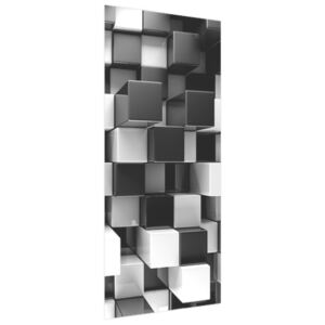 Samolepící fólie na dveře Černobílé 3D kostky 95x205cm ND2821B_1GV