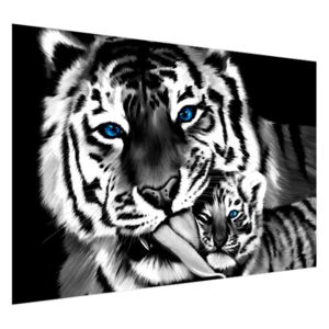 Samolepící fólie Černobílý tygr a tygřík 200x135cm OK2574A_1AL