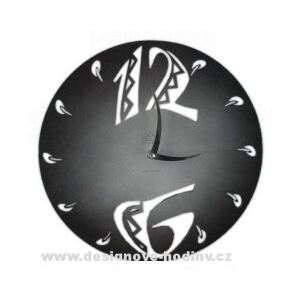 Designové nástěnné hodiny 1503M Calleadesign 45cm Barva černá