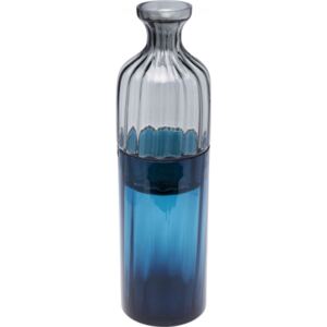 KARE DESIGN Modrá skleněná váza Bicolore Acqua Bottle 44cm