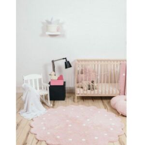 Lorena Canals kulatý pratelný dětský koberec Cookie růžový