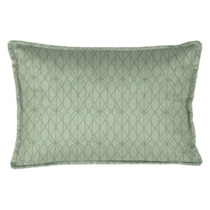 Zelený dekorativní polštář Velvet Atelier Art Deco, 50 x 35 cm