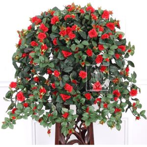 EG Umělá rostlina Převis z růží (70cm) červený