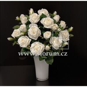 EG Umělá květina Růže puget (50cm) krémová