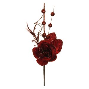 Evergreens Růže s flitry (26cm) červená