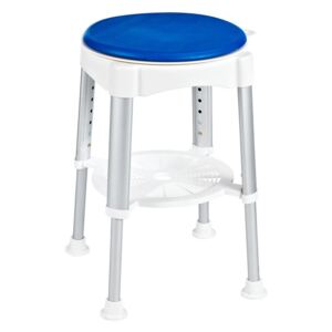 SAPHO Stolička otočná, nastavitelná výška, bílá/modrá ( A0050401 )