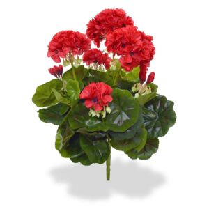 MF Umělá rostlina Pelargonie (40cm) červená