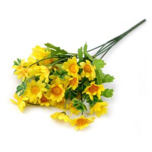 Umělá kytice kopretin - 2 žlutá