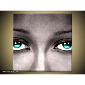 Obraz tyrkysových očí (F002300F3030GD)