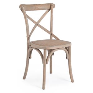 BIZZOTTO jídelní židle CROSS dřevěná šedá 0743221