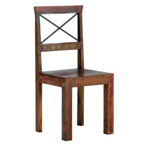 Dřevěná jídelní židle Cross barevná