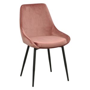 ROWICO Sametová jídelní židle SIERRA růžová 110388