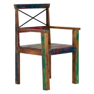 Masivní dřevěná židle s opěrkami Cross barevná