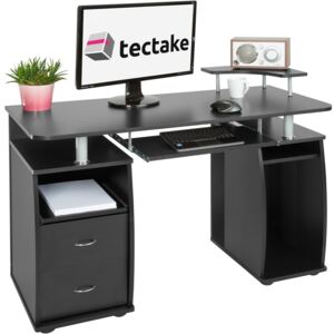 Tectake 402037 pc psací stůl 115x55x87cm - černá