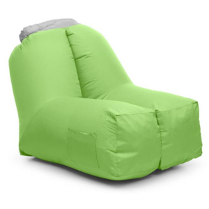 Blumfeldt Airchair, nafukovací křeslo, 80x80x100cm, batoh, pratelné, polyester, zelené