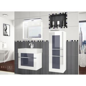 Moderní stylová koupelnová sestava s led osvětlením ELEGANZA 1PRO + zrcadlo ZDARMA 78