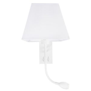 Elegantní nástěnná lampa Valencia s LED diodou na flexibilním rameni - 40 W / 3 W LED, bílá