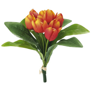 Umělá květina svazek tulipánů, oranžová