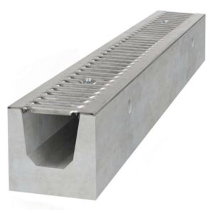 Gutta betonový žlab A15 s pozinkovanou mříží H120 1000 x 130 x 120 mm