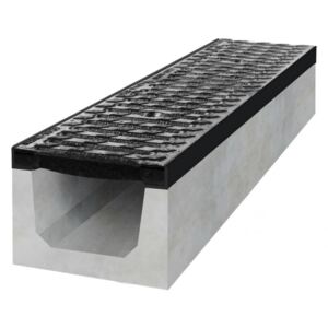 Gutta betonový žlab B125 s litinovou mříží H200 500 x 200 x 200 mm