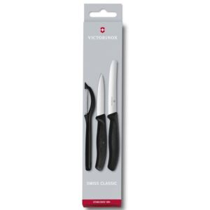 Sada kuchyňských nožů a škrabka černá SWISS CLASSIC - Victorinox