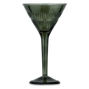 Sada 4 zelených koktejlových sklenic z recyklovaného skla Nkuku Mila