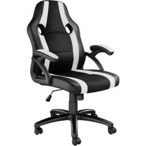 Tectake 403475 kancelářská židle benny - černá/bílá
