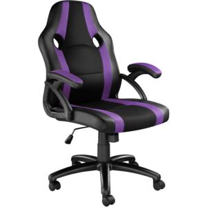 Tectake 403474 kancelářská židle benny - černá/fialová