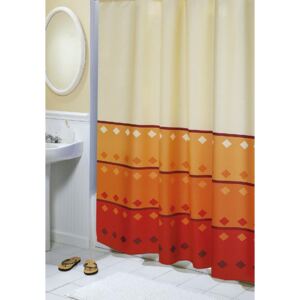 Koupelnový závěs oranžové vzory 180 x 200 cm - Bellatex