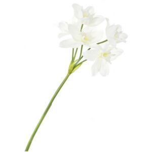 Umělá květina, květ bílý 1 ks (Dekorační umělá květina, bílý květ. Celková délka stonku cca 70 cm.)