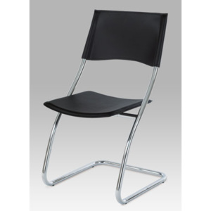 Autronic Jídelní židle - chrom/plast černý B161 BK