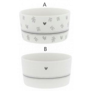 Porcelánová miska Heartflower/Stripe Grey Typ A