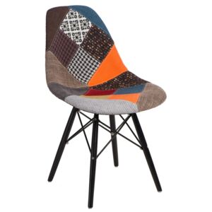 Židle Aesti Patchwork DSW barevná, černé nohy
