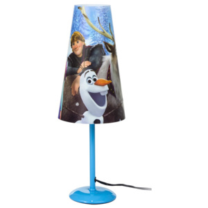 Stolní lampička / lampa Frozen Elza a Anna a přátelé s cilindrem výška 38cm modrá