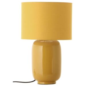 Žlutá látková stolní lampa Frandsen Cádiz