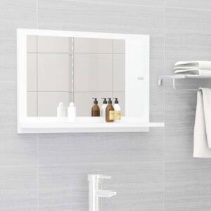 Koupelnové zrcadlo bílé 60 x 10,5 x 37 cm dřevotříska