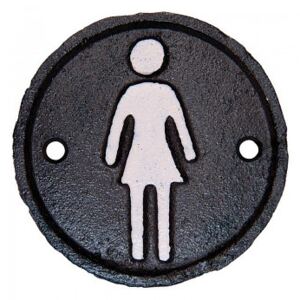 Litinová cedulka k označení WC pro dámy