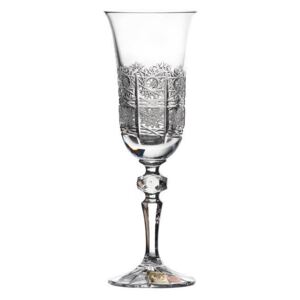 Bohemia Crystal Broušené sklenice na šampaňské Laura 12116/57001/150ml