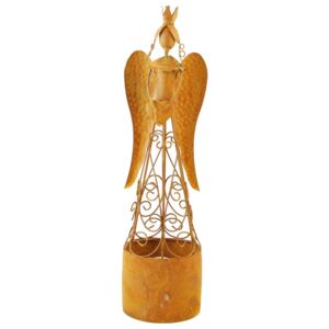 DEKORACEASTYL Rezavý kovový anděl na čajovou svíčku malý SA1843012-13-8