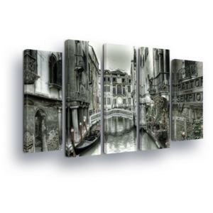 GLIX Obraz na plátně - Černobílé Město II 2 x 30x80 / 3 x 30x100 cm