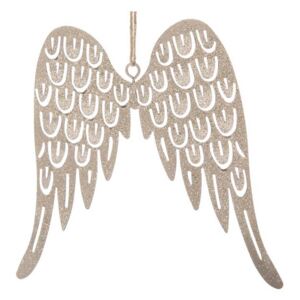 Casa de Engel Andělská křídla, kovová dekorace zlatá