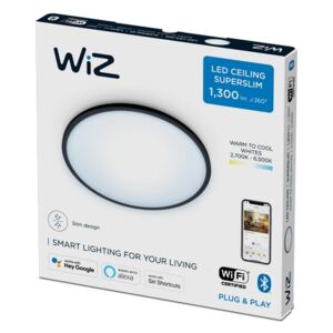 Philips WiZ Tunable white 8719514337992 SuperSlim stropní svítidlo LED 14W/1400lm 2700-6500K černá stmívatelné