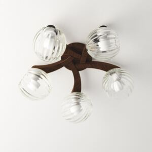 Light for home - Přisazený lustr ke stropu 40105 "PLEIADA", 3x40W, E14, hnědá