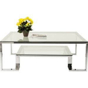 KARE DESIGN Konferenční stolek Rush 120×120 cm - stříbrný