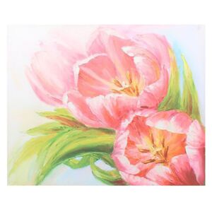 Obraz na plátně Pink tulips, 56 × 46 × 2 cm