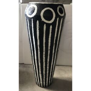 KARE DESIGN Vysoká černá hliněná dekorativní váza Vucano 103cm