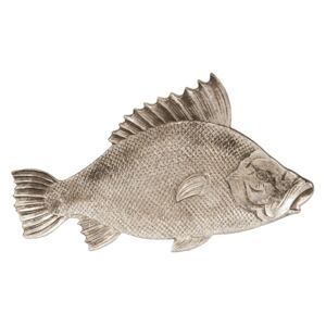 Stříbrná dekorační miska ve tvaru ryby - 10*2*32 cm